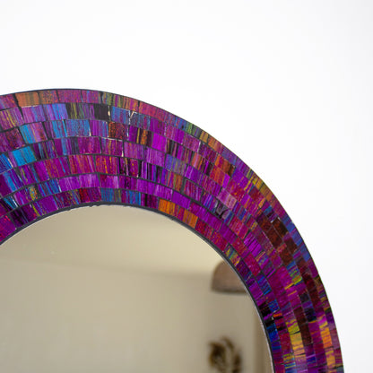 Purple Mosaic Wall Mirror