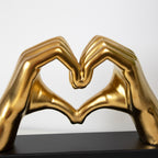 Gold Abstract Loving Hands Sculpture