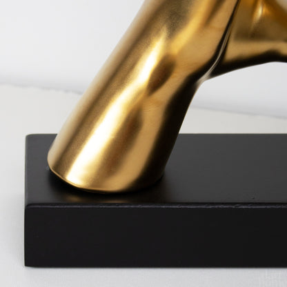 Gold Abstract Loving Hands Sculpture