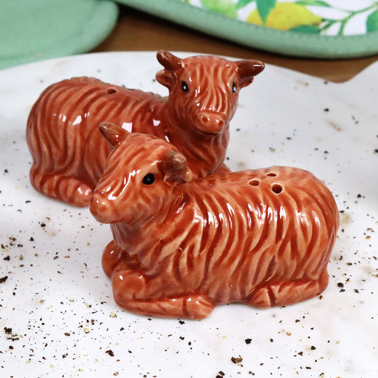 Highland Cow Salt And Pepper Shakers