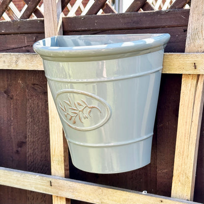 Glossy Grey Wall Planter