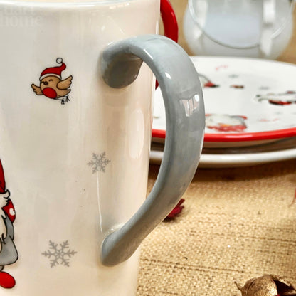 Set Of 2 Large Christmas Gonk Latte Mugs