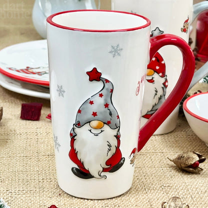 Set Of 2 Large Christmas Gonk Latte Mugs