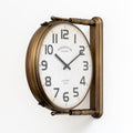 Antique Brass Kensington Station Double Sided Clock