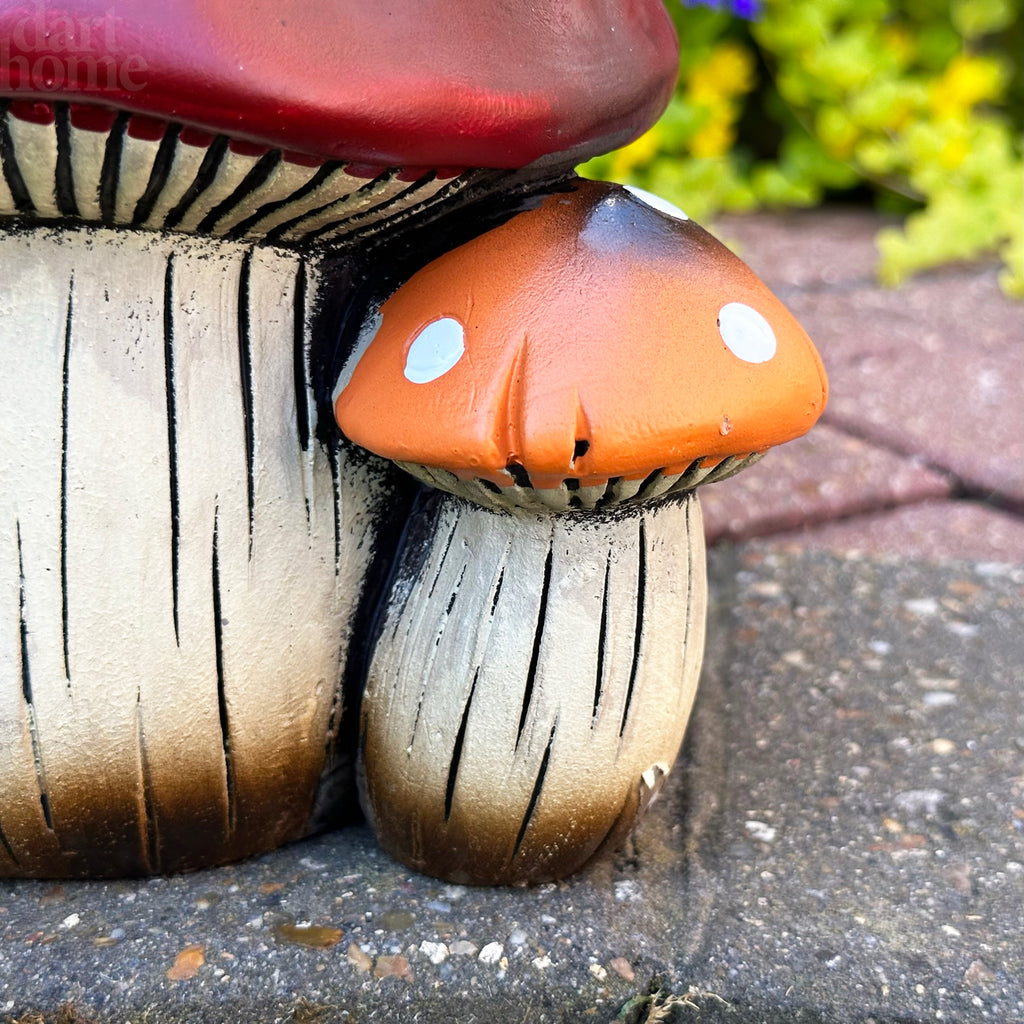 Colourful Toadstool Cement Planter