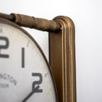 Antique Brass Kensington Station Double Sided Clock
