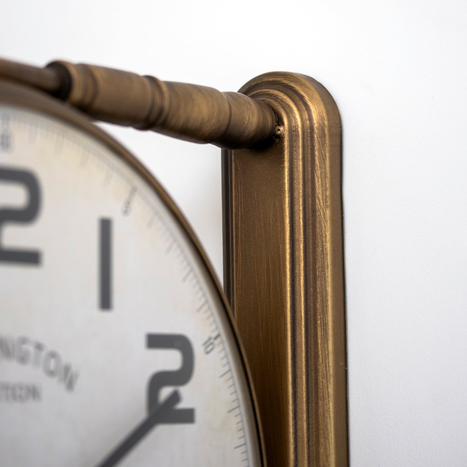 Antique Brass Kensington Station Double Sided Clock