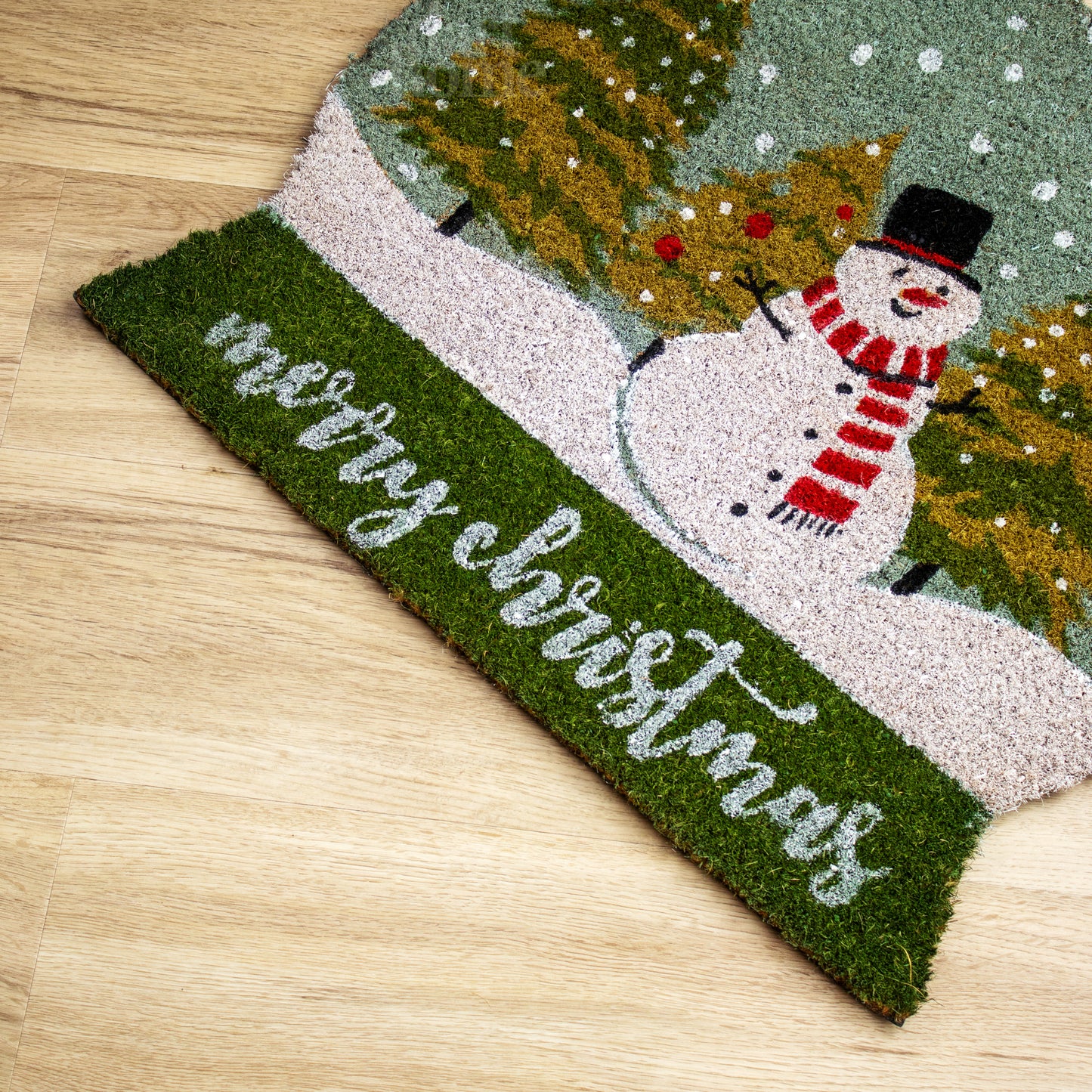 Snowman Snow Globe Coir Doormat