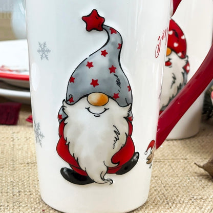 Set Of 2 Large Christmas Gonk Latte Mugs