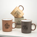 Set Of 4 Giant Coffee Quote Mugs