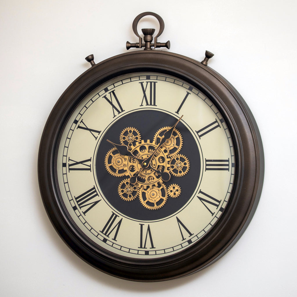 Moving Gears Pocket Watch Wall Clock