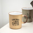 Set Of 4 Giant Coffee Quote Mugs