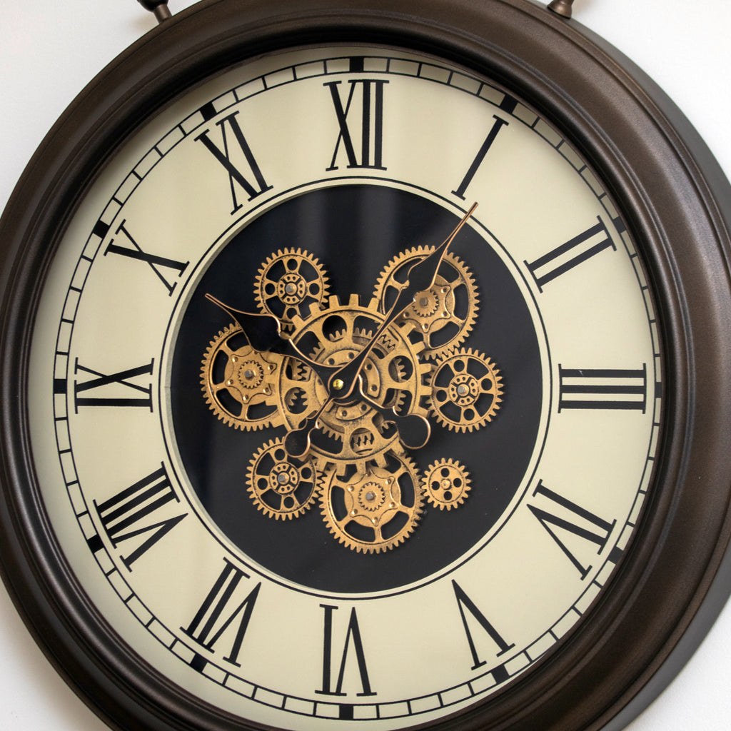 Moving Gears Pocket Watch Wall Clock