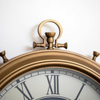 Antique Brass Moving Gears Pocket Watch Wall Clock