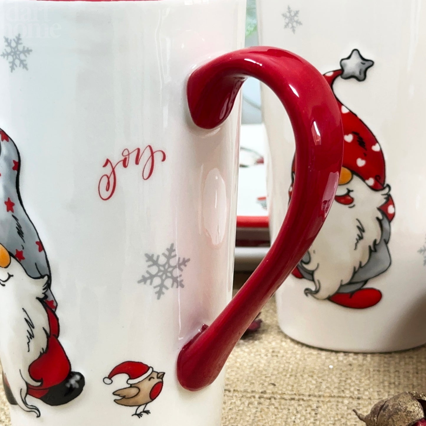 Set Of 2 Large Christmas Gonk Latte Mugs