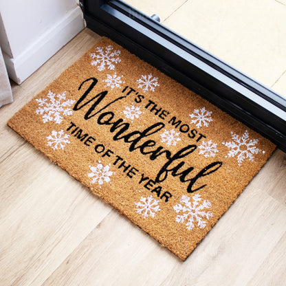 Its The Most Wonderful Time Of The Year Coir Doormat