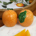 Orange Salz- und Pfefferstreuer