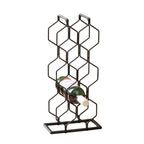 Black Metal Hexagon 8 Bottle Wine Rack