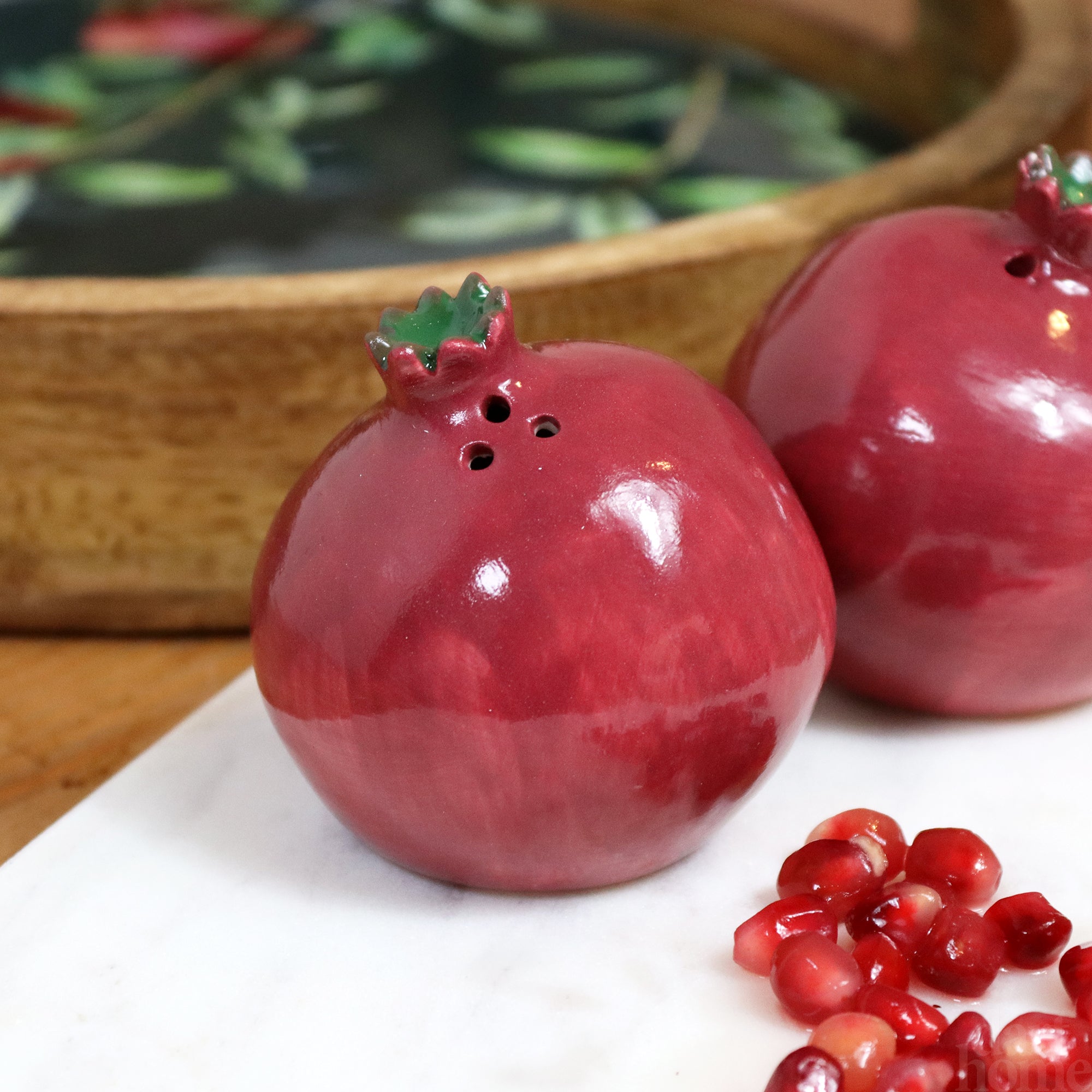 Pomegranate Salt And Pepper Shakers