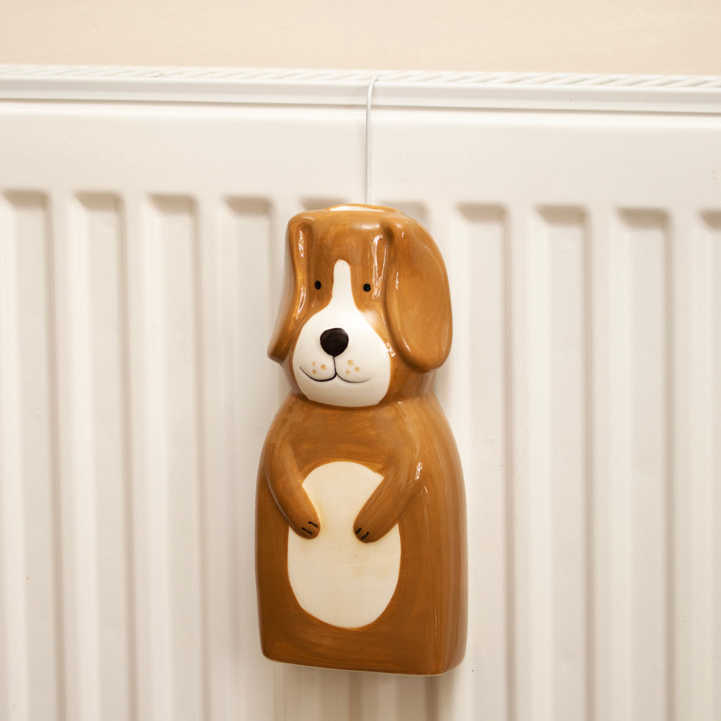 Set Of 2 Ceramic Cat And Dog Radiator Humidifiers