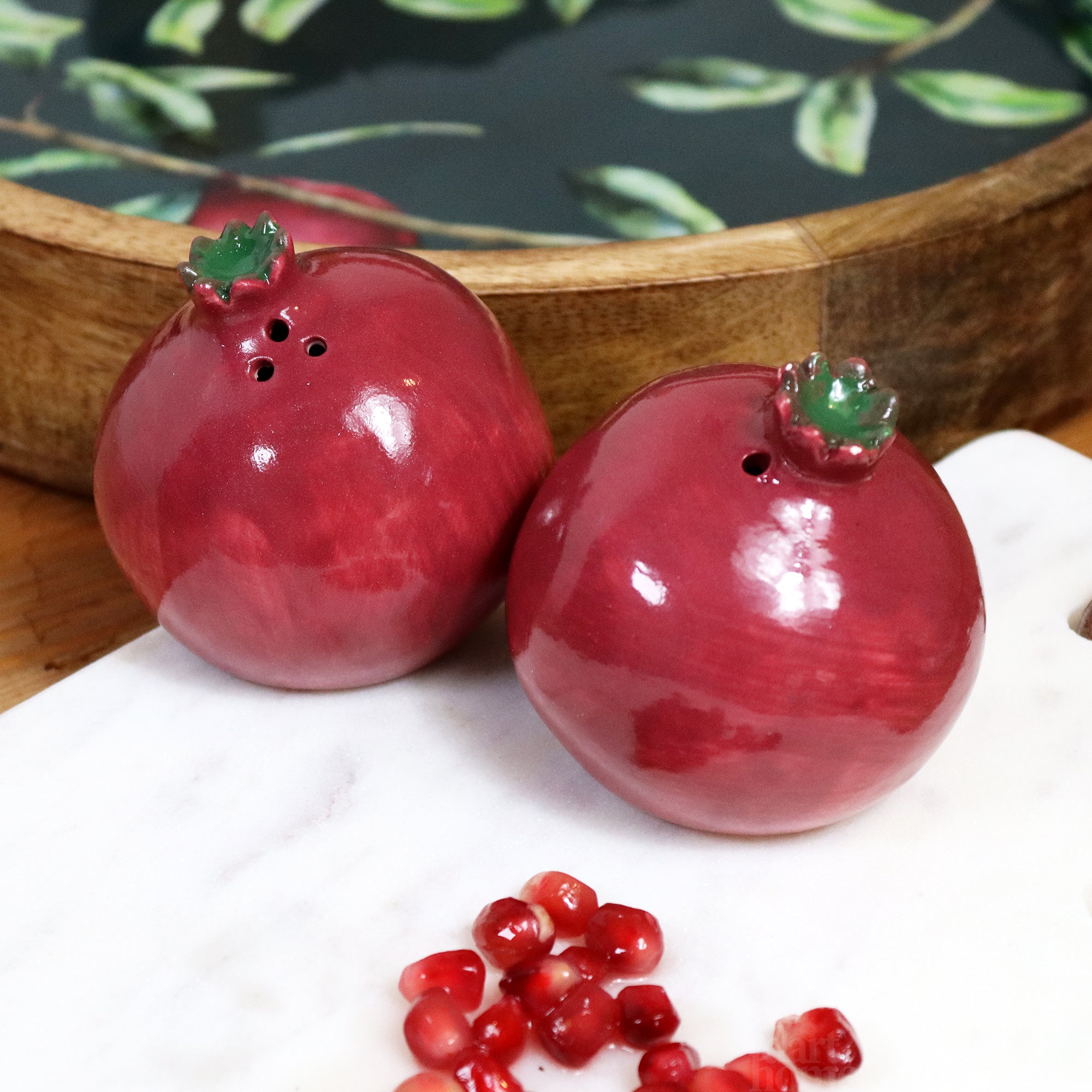 Pomegranate Salt And Pepper Shakers