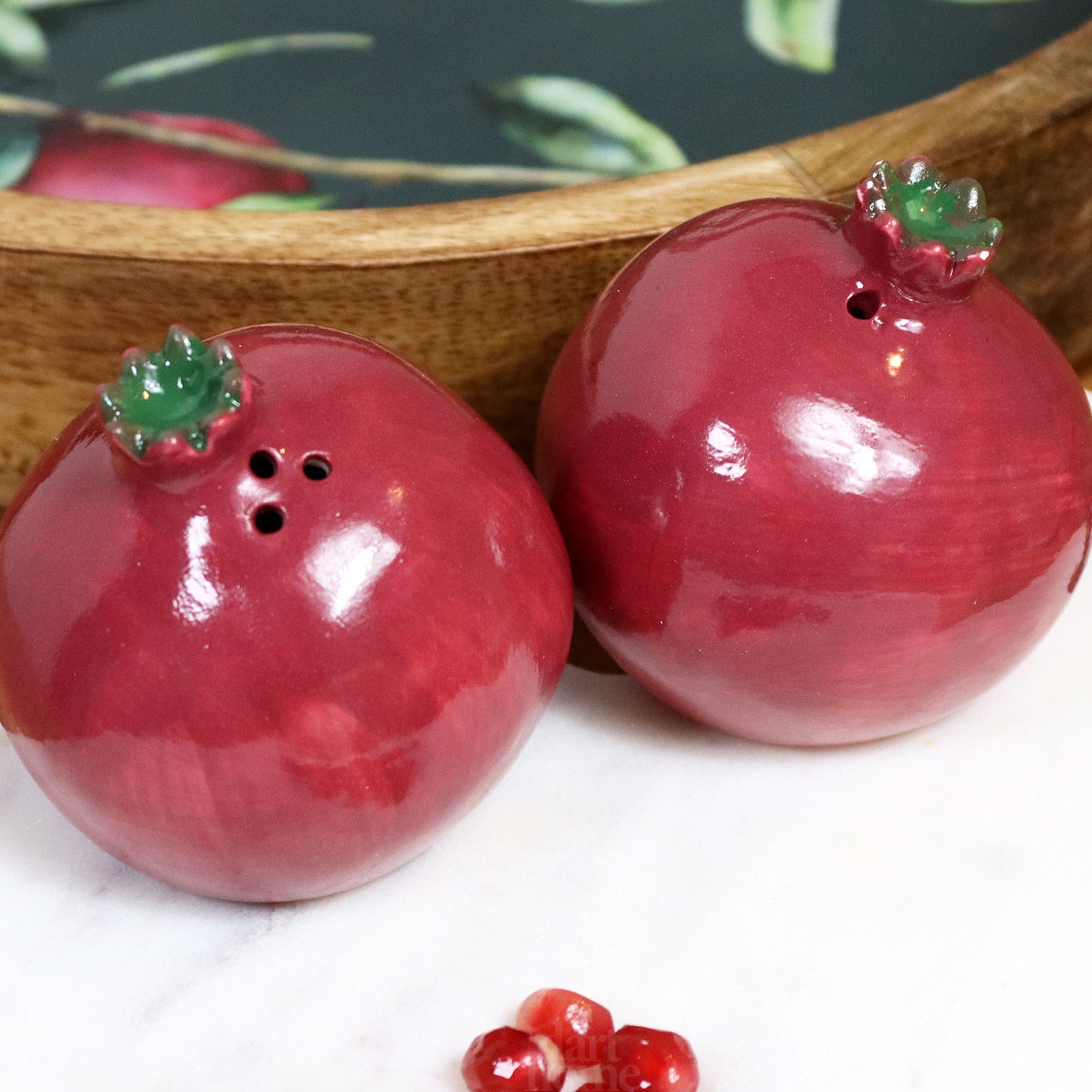 Pomegranate Salt And Pepper Shakers