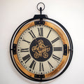 Wood & Metal Moving Gears Pocket Watch Wall Clock