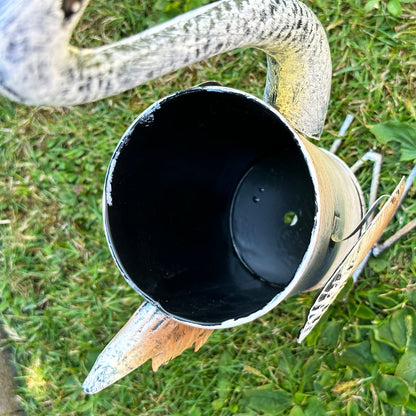 Metal Swan Garden Planter