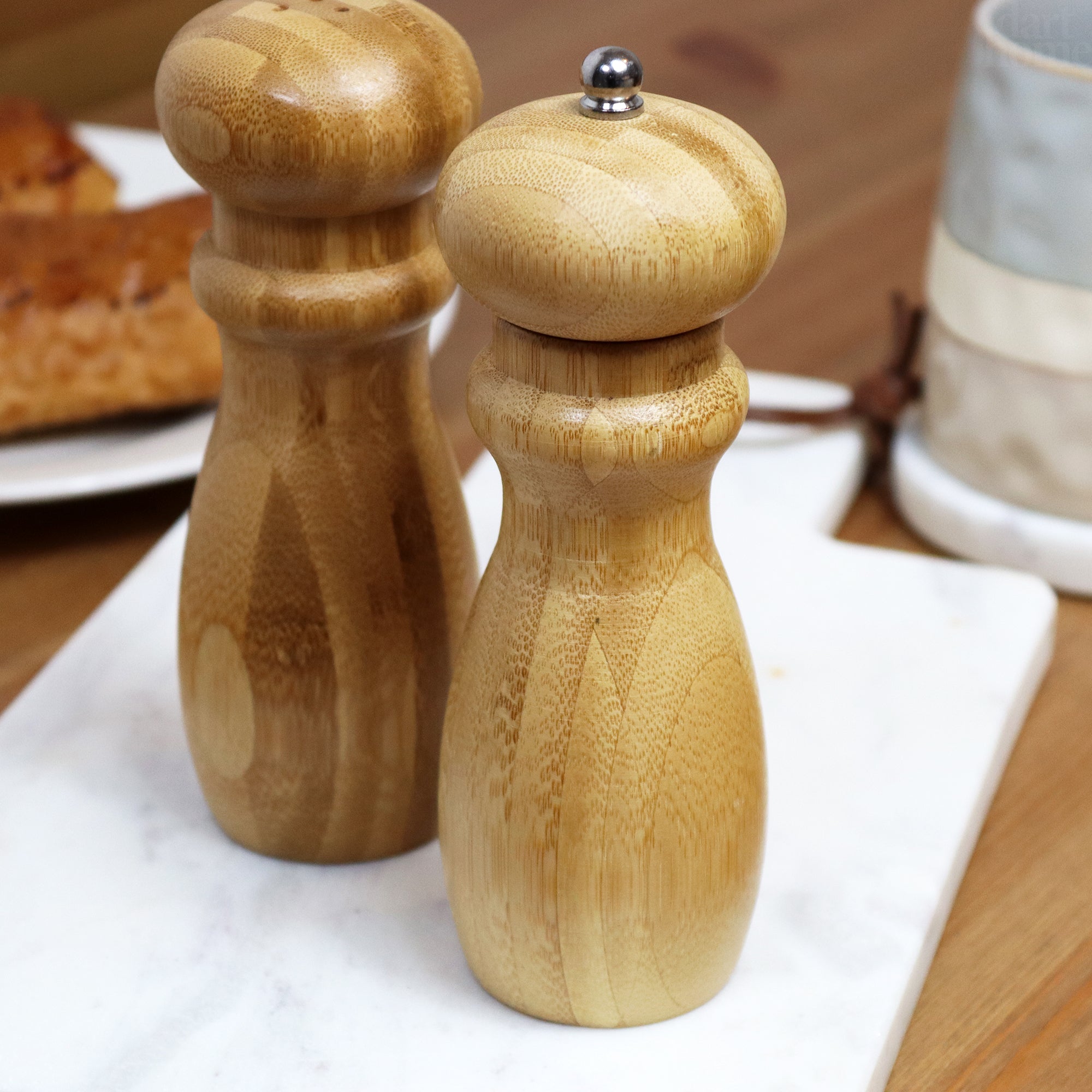 Tall Wooden Salt And Pepper Mills