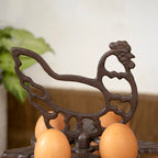 Cast Iron Chicken 10 Egg Holder