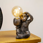 Antique Gold Monkey LED Table Lamp