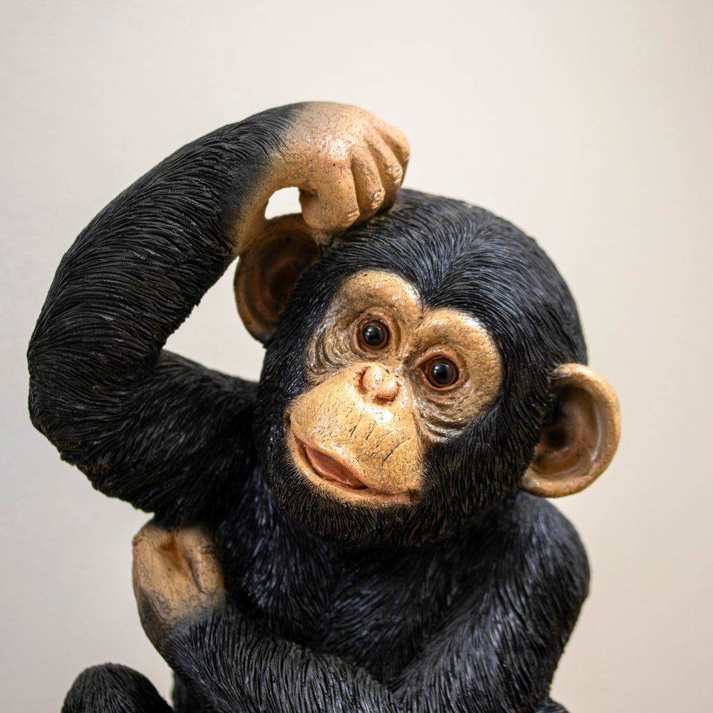 Black Scratching Monkey Ornament