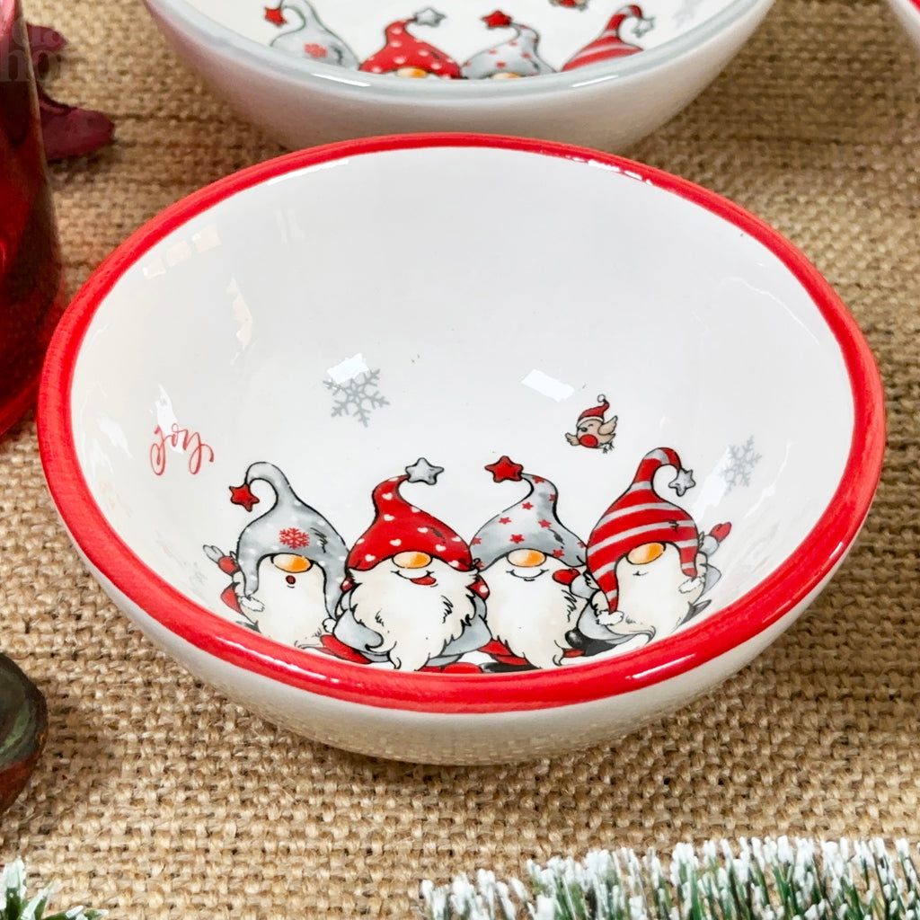 Set Of 4 Christmas Gonk Dip Bowls