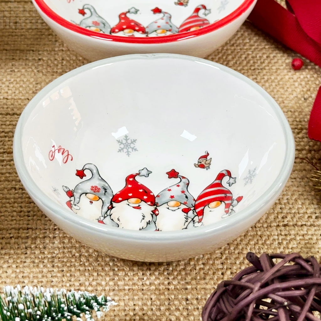 Set Of 4 Christmas Gonk Dip Bowls