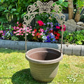 Coffee Creme Butterfly Trellis Planter