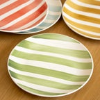 Set Of 4 Colour Stripe Plates