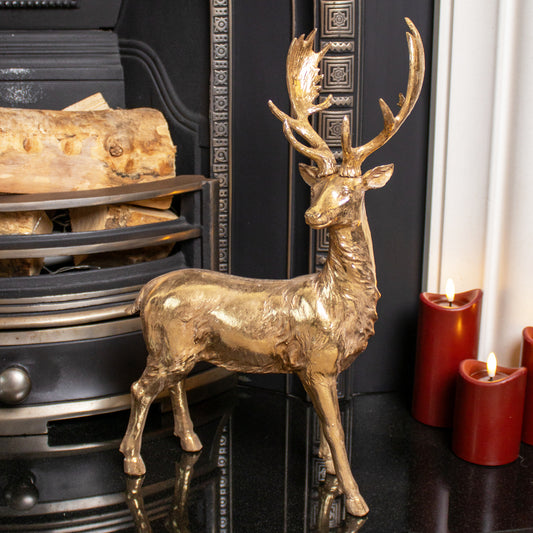 Champagne Gold Stag Ornament