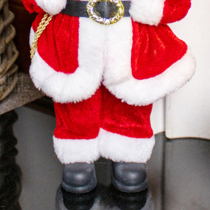 Red Plush Santa Claus Figure