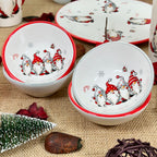 Set Of 4 Christmas Gonk Dip Bowls