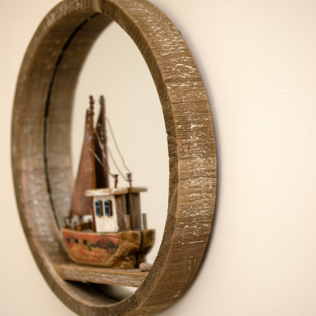 Rustic Boat Wall Mirror