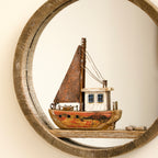 Rustic Boat Wall Mirror