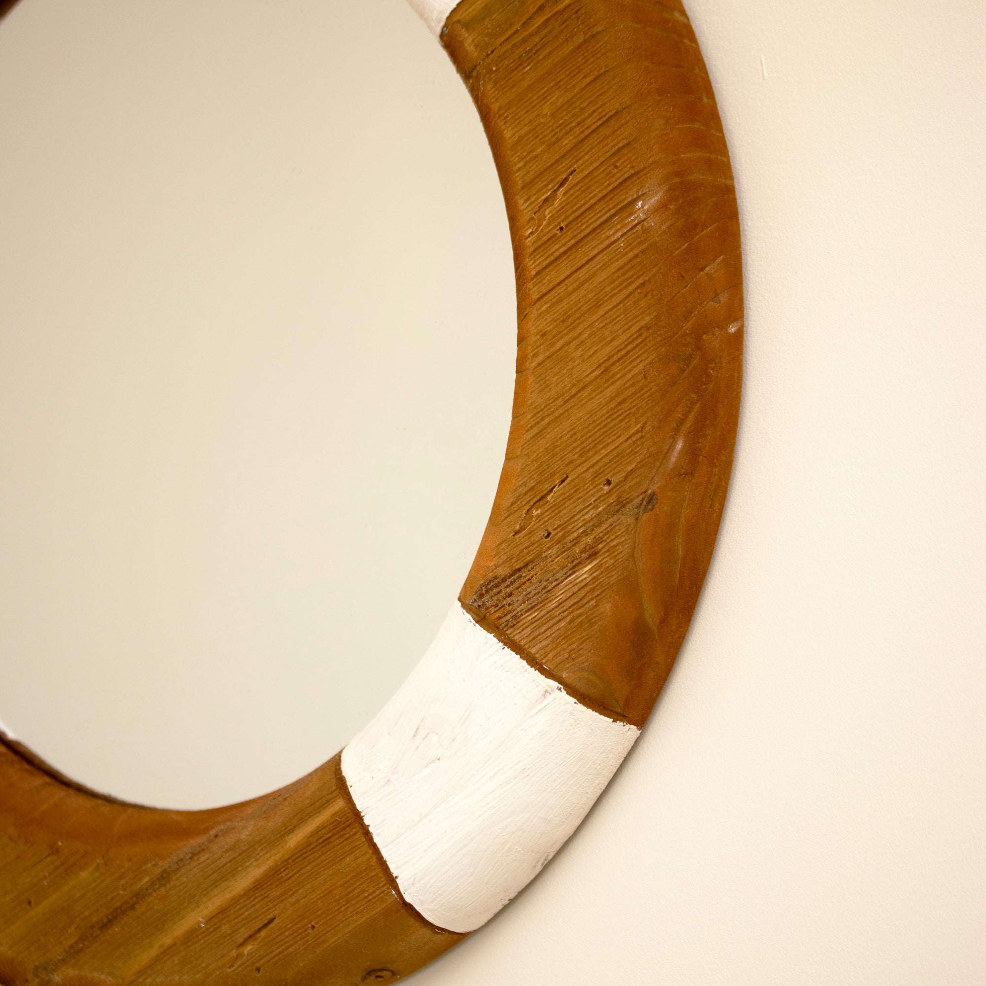 Wood Lifering Wall Mirror