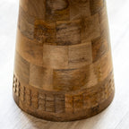 Mango Wood Round Pedestal Side Table