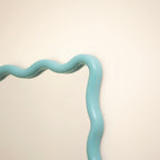 Wavy Blue Frame Wall Mirror