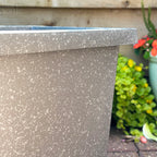 Galvanised Silver Tall Square Planter 13.5L