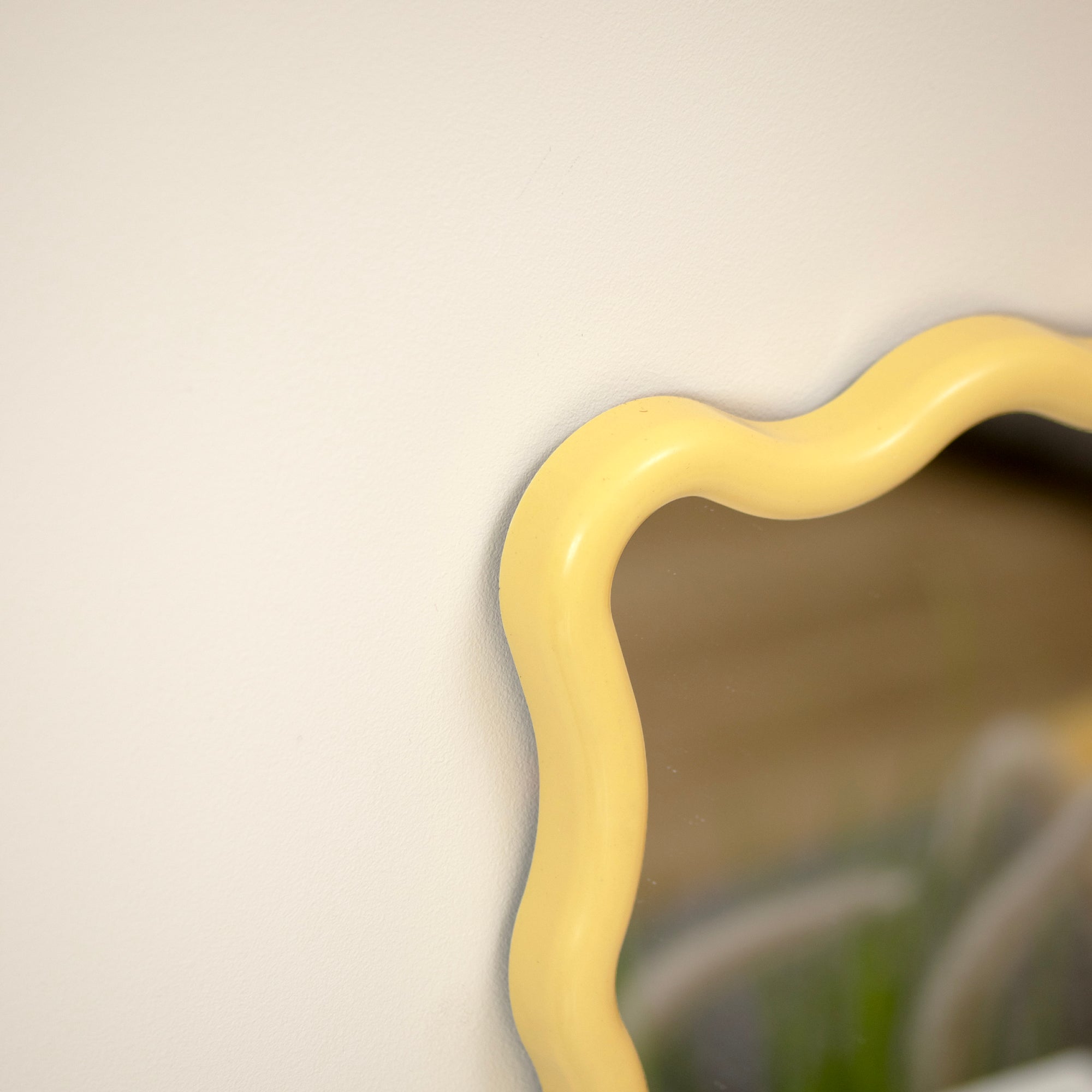 Wavy Yellow Frame Wall Mirror