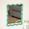 Wavy Green Frame Wall Mirror