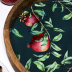 Enamelled Wood Pomegranate Serving Tray