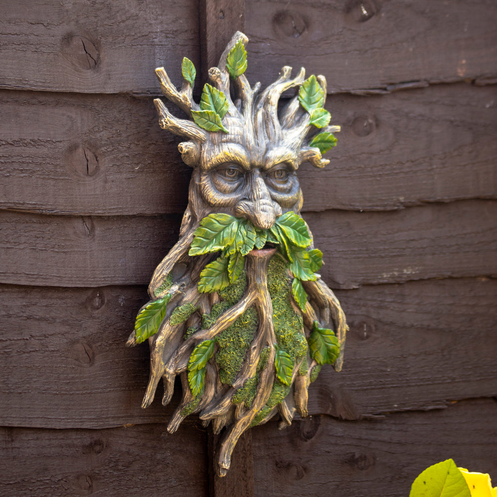 Ancient Mossbeard Green Man Wall Plaque