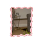 Wavy Pink Frame Wall Mirror